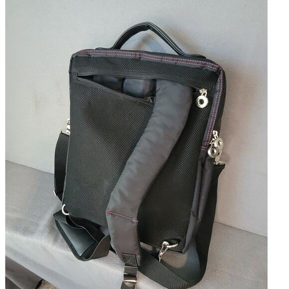 Targus Keira Laptop Backpack Crossbody Bag – Black/Pink – EUC – 14” Travel - Picture 3 of 8